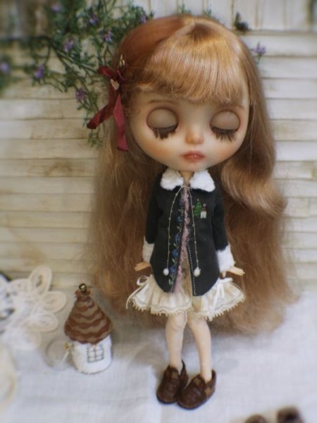 Photo5: Special flower leather fur boots (of find my red velvet set) (5)