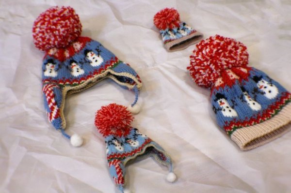 Photo5: snow man pompom hat (5)