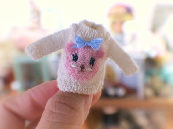 Photo1: pink bear sweater (1)