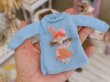 Photo2: Sleeping bunny hello style sweater in blue of pink bunny (2)