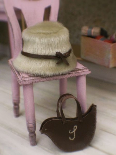 Photo5: 2 way fur and leather hat (fendi set) (5)