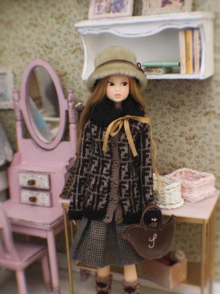 Photo10: 2 way fur and leather hat (fendi set) (10)