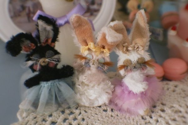 Photo10: Mini Sleeping Bunny in black (10)