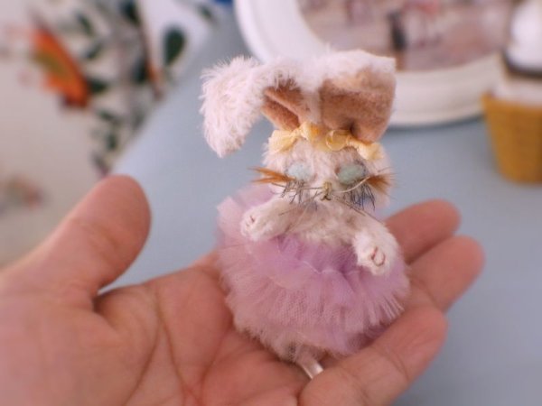 Photo7: Mini Sleeping Bunny in pink (7)