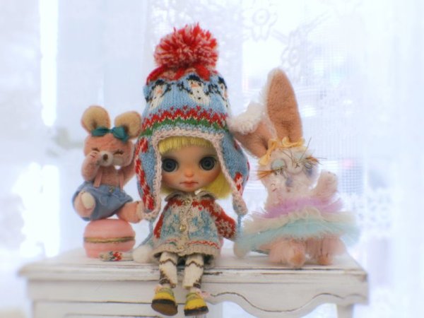 Photo16: Mini Sleeping Bunny in pink (16)