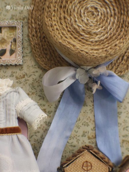 Photo16: hand sewing vintage style bowknot lace flower straw hat in pink ribbon (16)