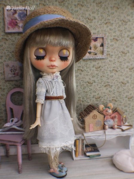 Photo14: hand sewing vintage style bowknot lace flower straw hat in pink ribbon (14)