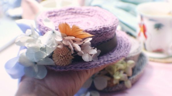 Photo8: arts flower straw hat (8)