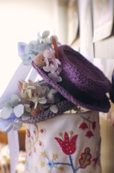 Photo6: arts flower straw hat (6)