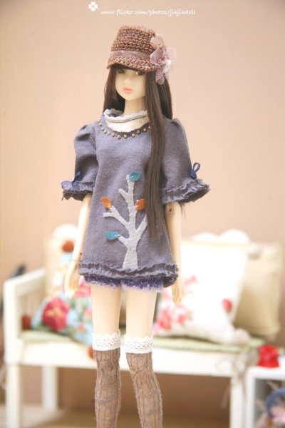 Photo3: coffee bowknot flower straw hat  (3)