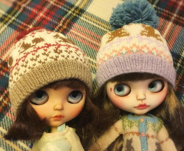 Photo2: coloured bear or squirrel or bear knitted hat (2)