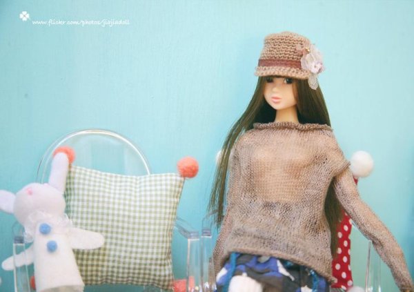 Photo3: Camel bowknot flower straw hat  (3)