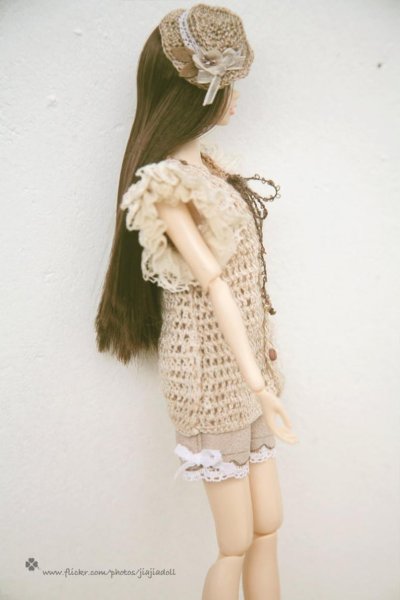 Photo4: cream little bird layered cardigan (4)