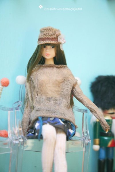 Photo4: Camel bowknot flower straw hat  (4)