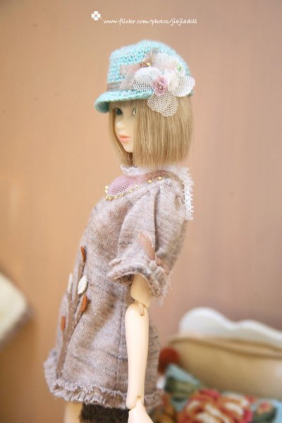 Photo3: mint bowknot flower straw hat  (3)