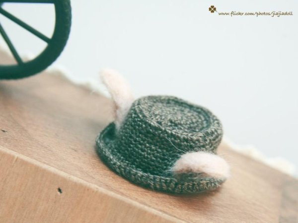 Photo4: Mr rabbit cotton straw hat in brown (4)