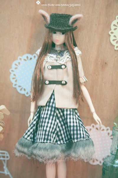 Photo5: Mr rabbit cotton straw hat in brown (5)