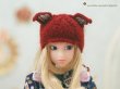 Photo1: dark red cat helmet hat (1)