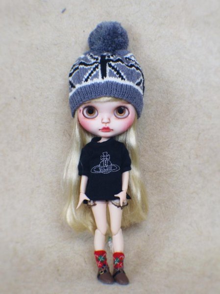 Photo3: Union Jack knitted hat in grey (3)