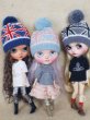 Photo3: Union Jack knitted hat in sky blue (3)