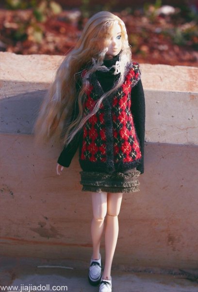 Photo3: classical red checked vest (3)