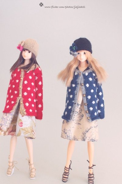 Photo5: red dots sweater long style (5)