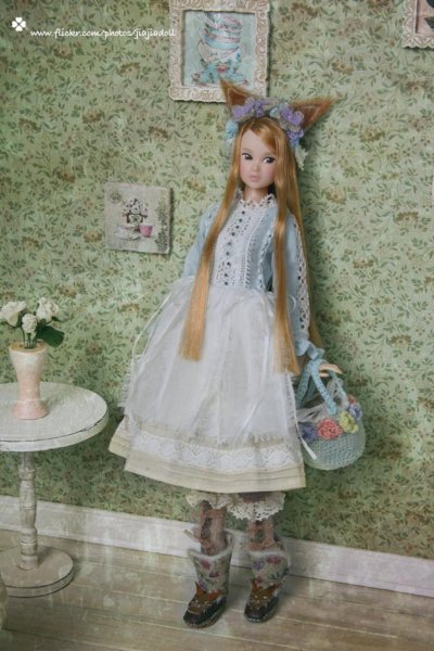 Photo3: ice cream color flower bag (of Snow Squirrel Winter Set) (3)