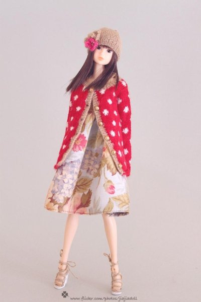 Photo4: red dots sweater long style (4)