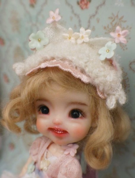 Photo2: warmly kitty flower head band (of The beginning of Dream ) (2)