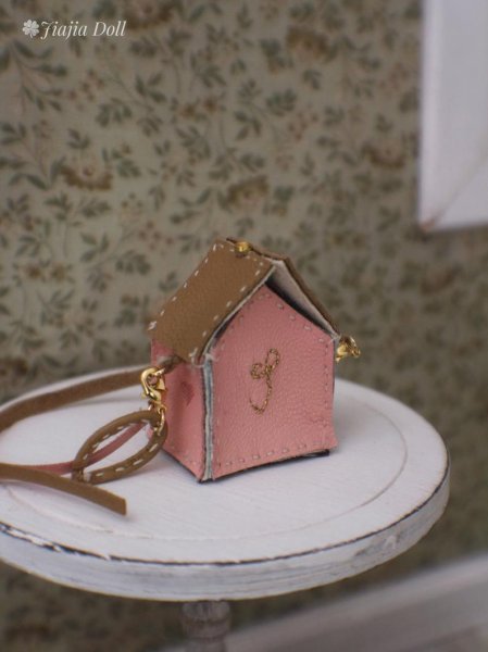 Photo3: hand sewing and embroidered little pink house bag( of our times) (3)