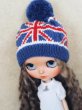 Photo1: Union Jack knitted hat in navy (1)