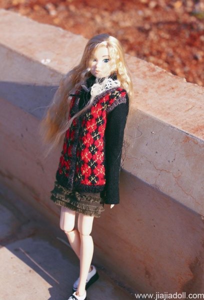 Photo2: classical red checked vest (2)