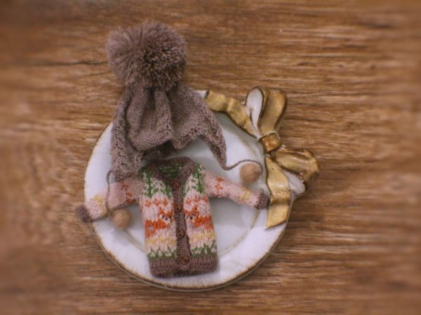 Photo3: cream fox sweater  (3)