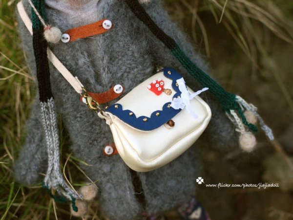 Photo2: white lace bowknot mushroom bag satchel (2)