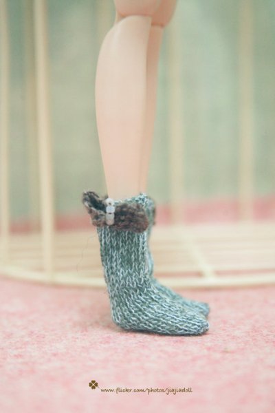 Photo2: blue bowknot socks  (2)