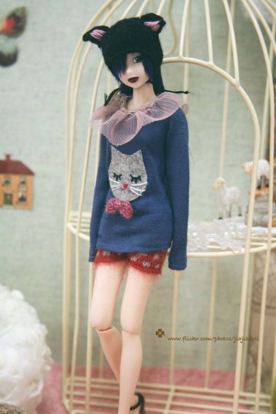 Photo4: black cat helmet hat (4)