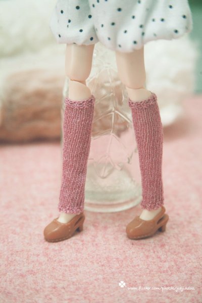 Photo2: violet leg warmers socks (2)