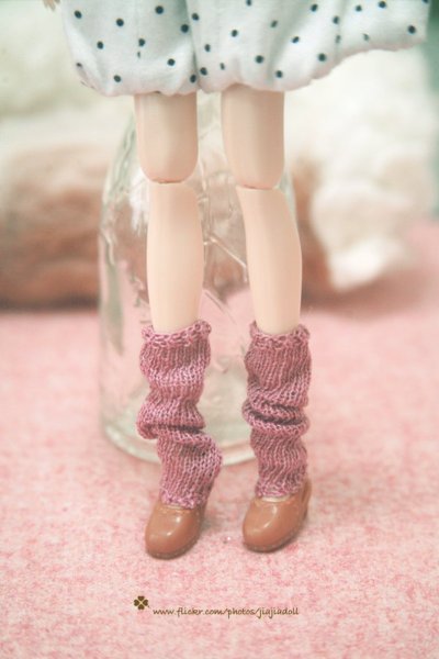 Photo3: violet leg warmers socks (3)