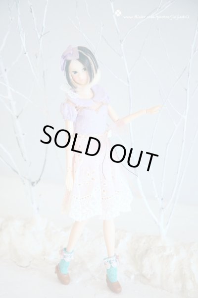 Photo4: blue green lace bowknot socks (4)