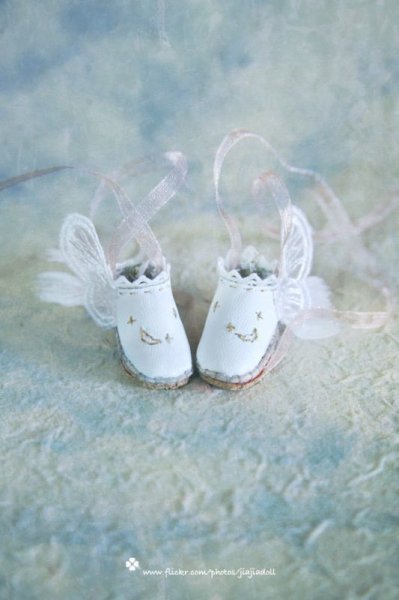 Photo1: Stars and Moon wings shoes (of Dear Angel set) (1)