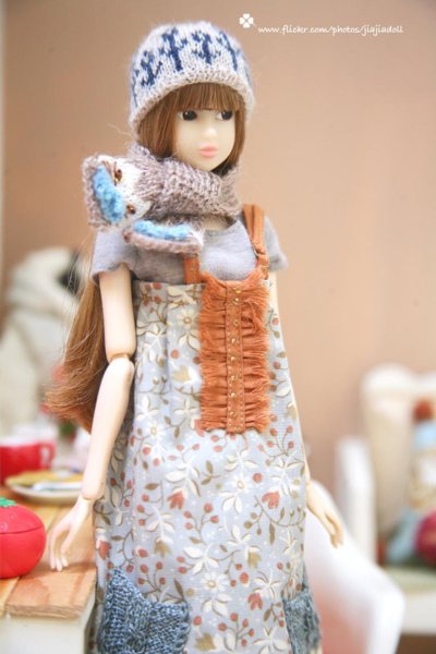 Photo3: camel Kitty Scarf  (3)