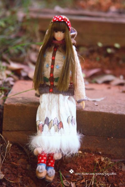 Photo5: coffee brown fleted flower shoes (5)