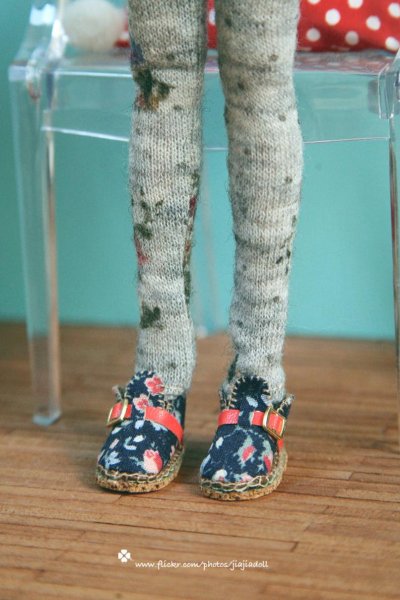 Photo4: blue flower shoes (4)