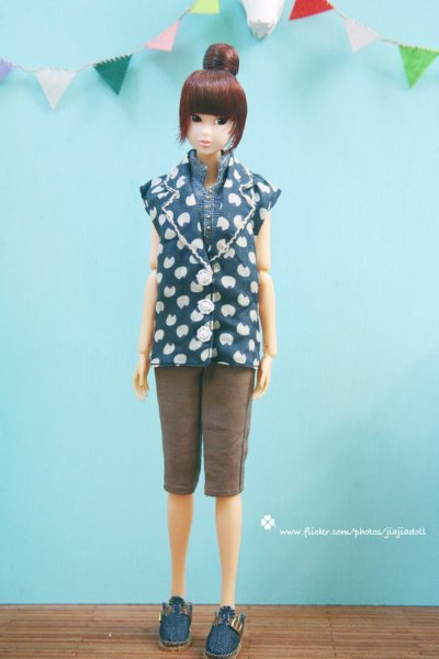 Photo3: blue denim shoes (3)