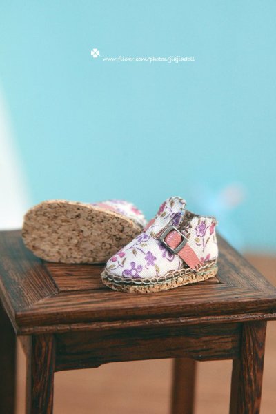Photo2: violet flower shoes  (2)