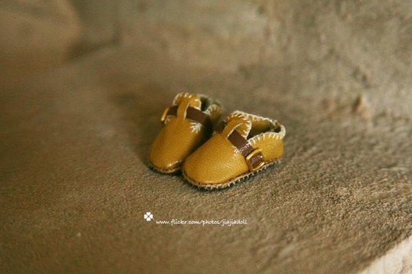 Photo3: beige leather shoes  (3)
