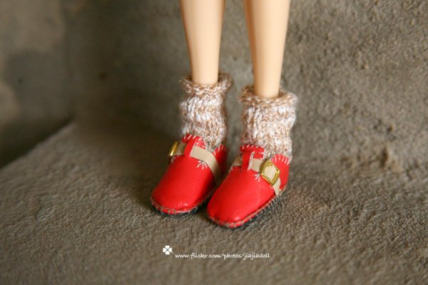 Photo1: red leather shoes (1)