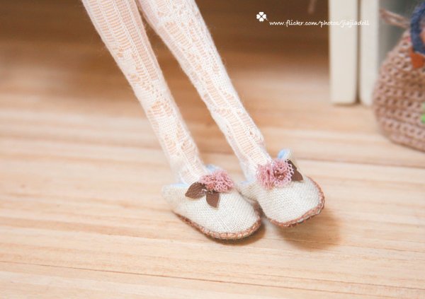 Photo1: cotton flower slippers (1)