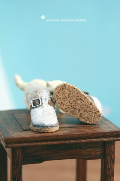 Photo2: cotton flax shoes (2)