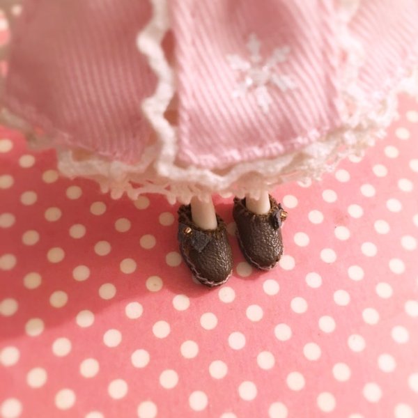 Photo3: tiny coffee bowknots shoes (3)